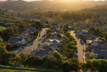 aerial view of homes