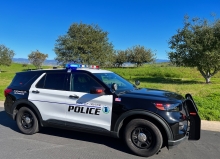 Irvine Police car parked on a street